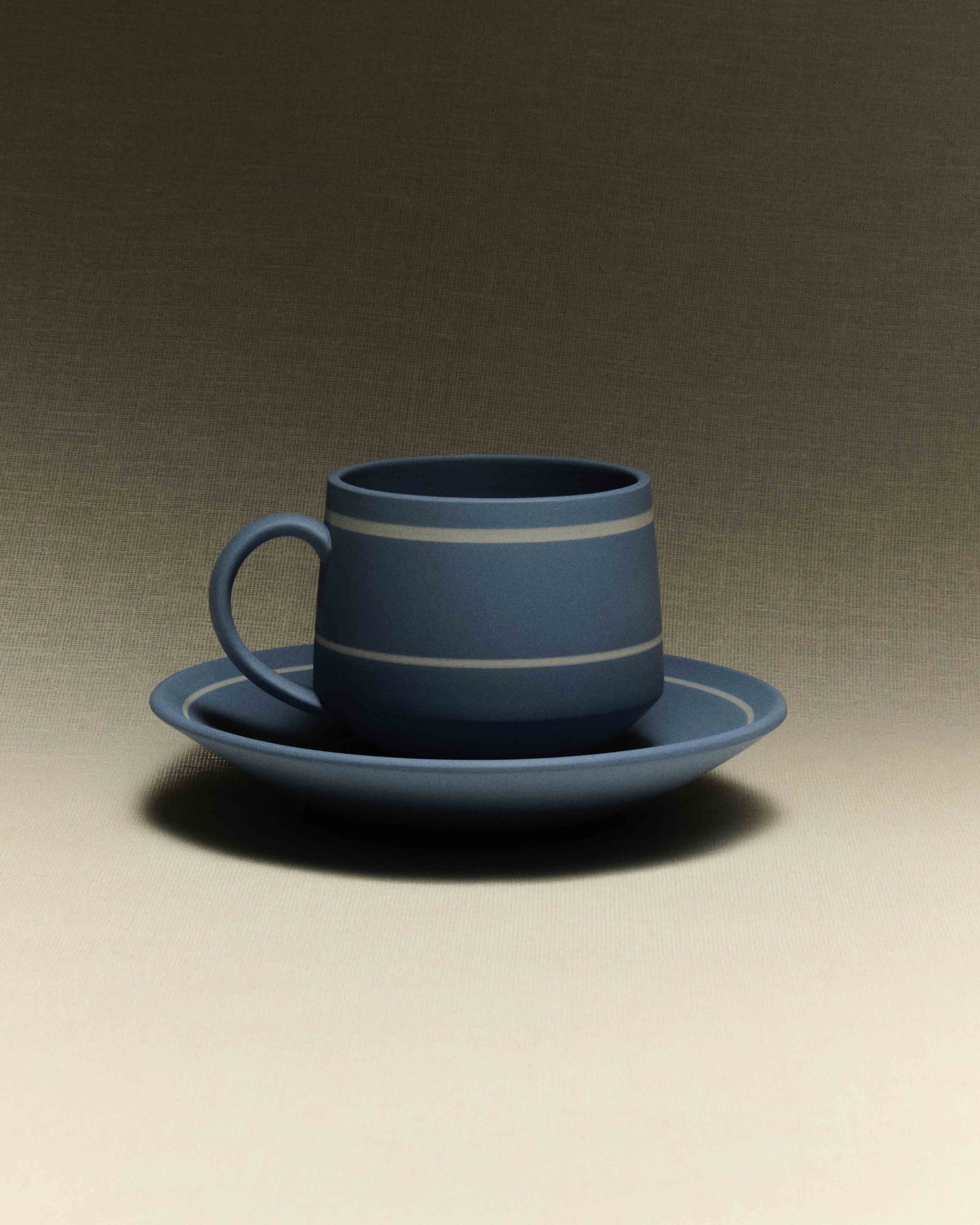 TEA CUP & SAUCER IN LIGHT BLUE - Image 2