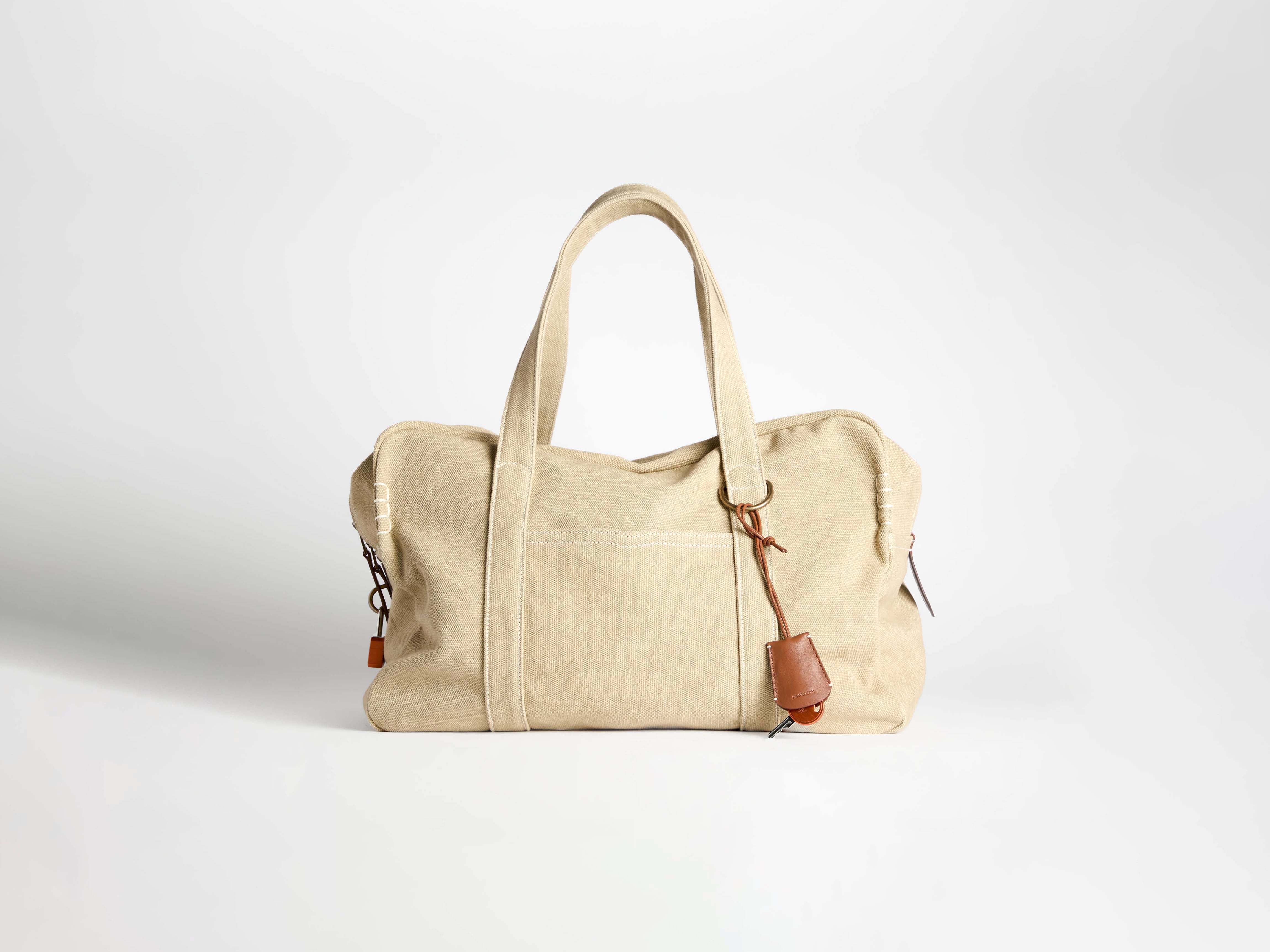 WEEKENDER CANVAS TOTE BAG IN STONE - Image 5