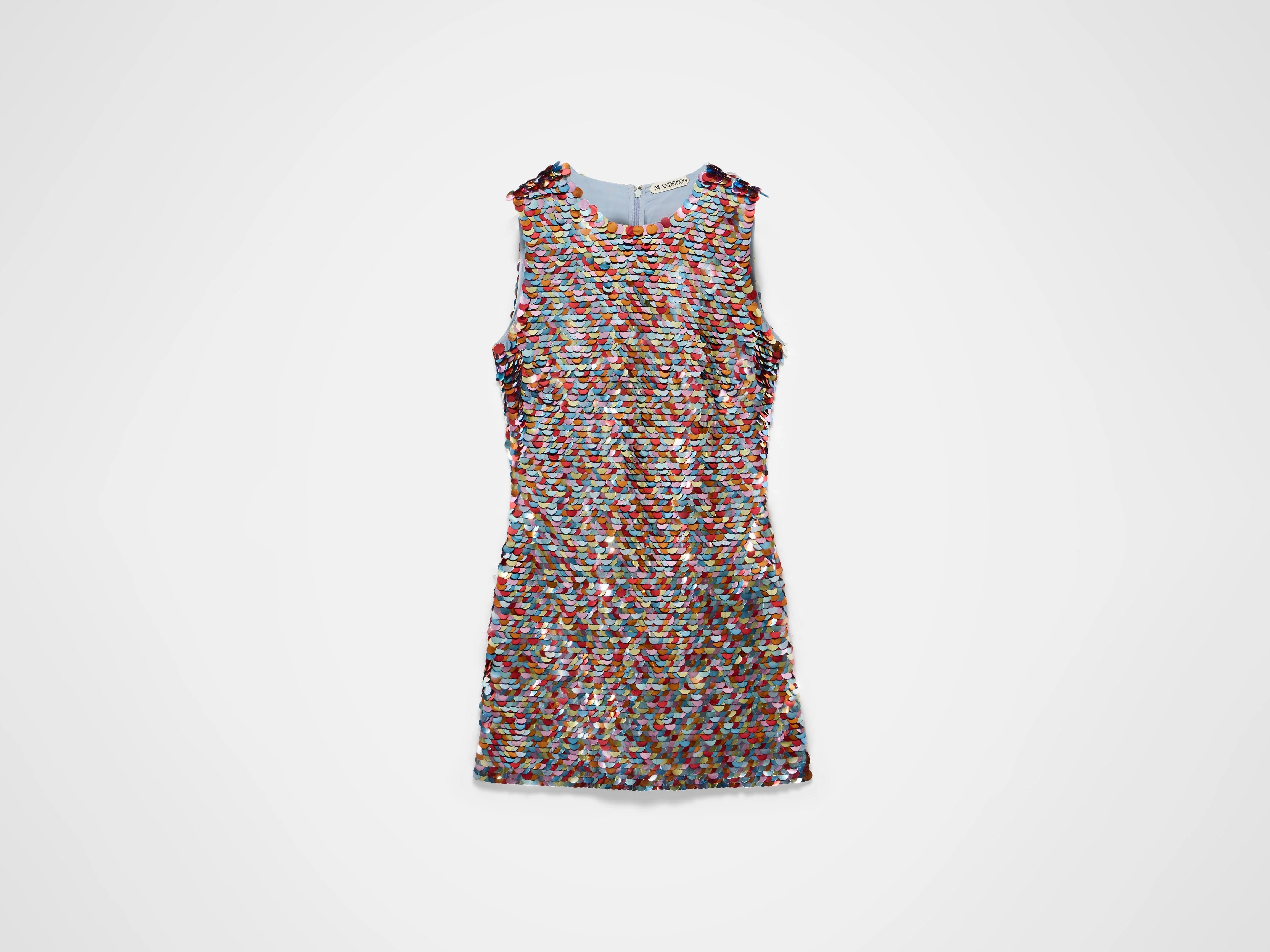 WOMENS EMBELLISHED MINI SHIFT DRESS IN MULTI - Image 7