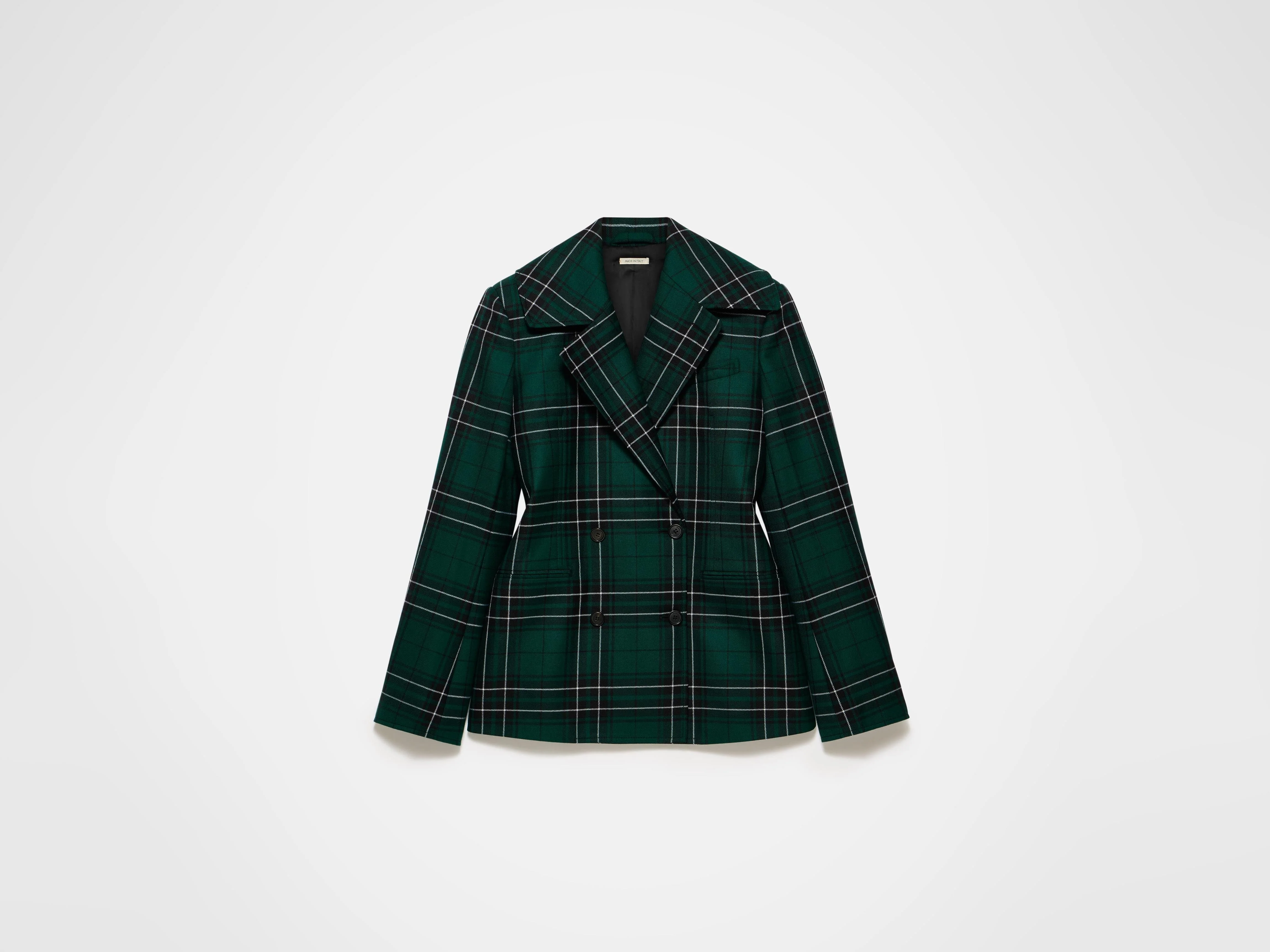 WOMENS FITTED WAIST TAILORED JACKET IN FOREST GREEN - Image 4