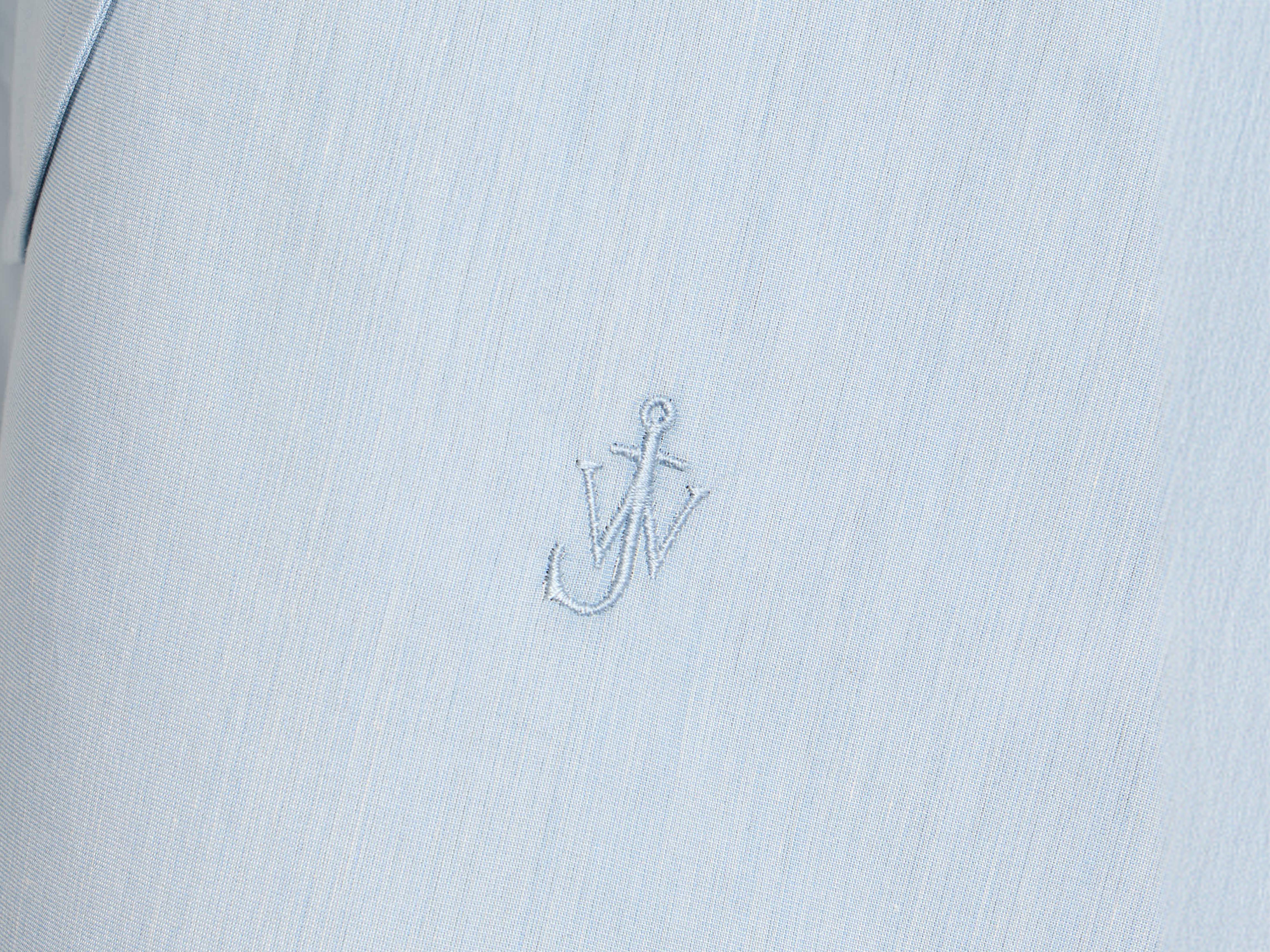 WOMENS KNOTTED DETAIL SILK SHIRT DRESS IN POWDER BLUE - Image 4