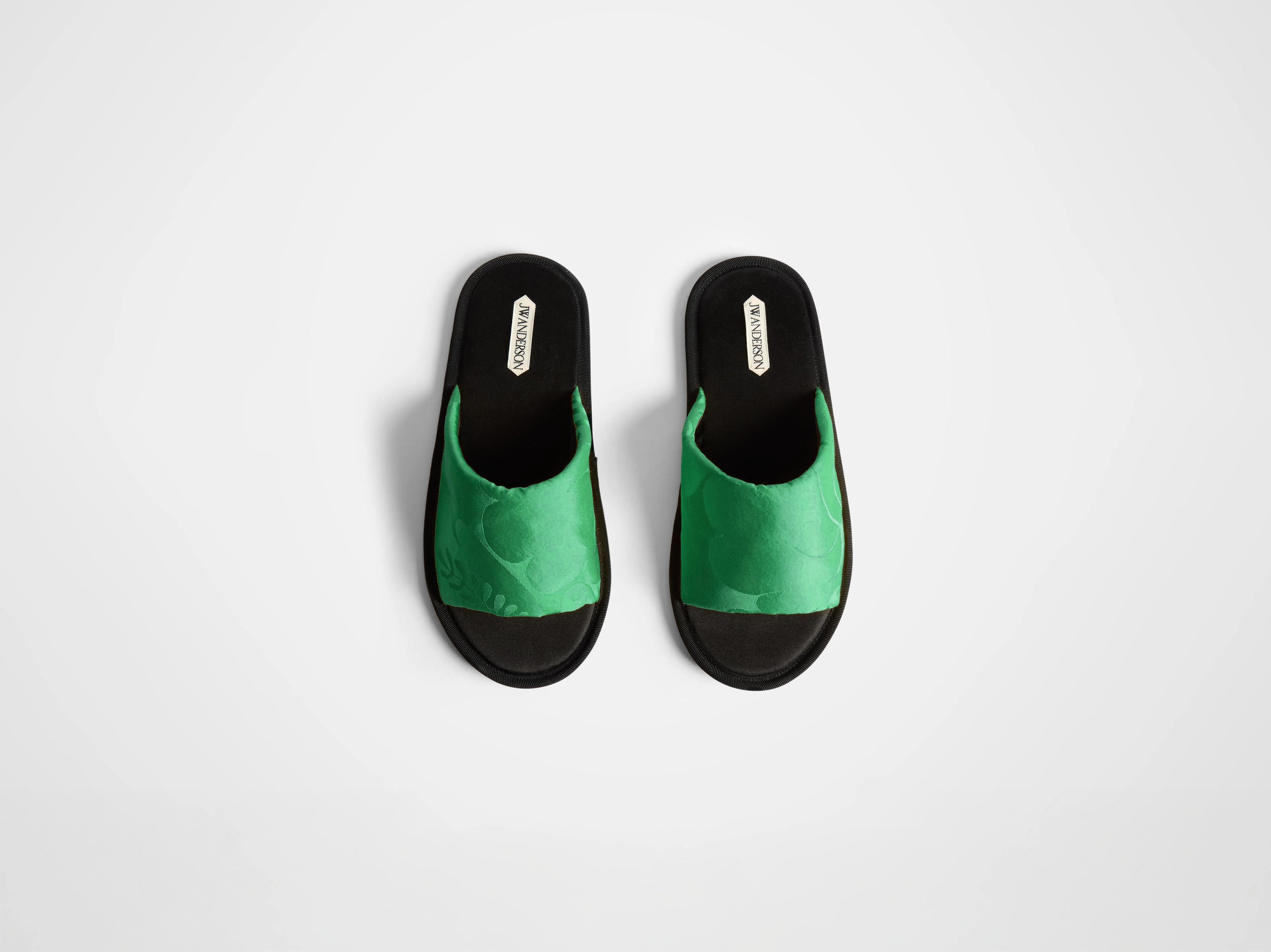 WOMENS OPEN TOE SLIDES IN EMERALD