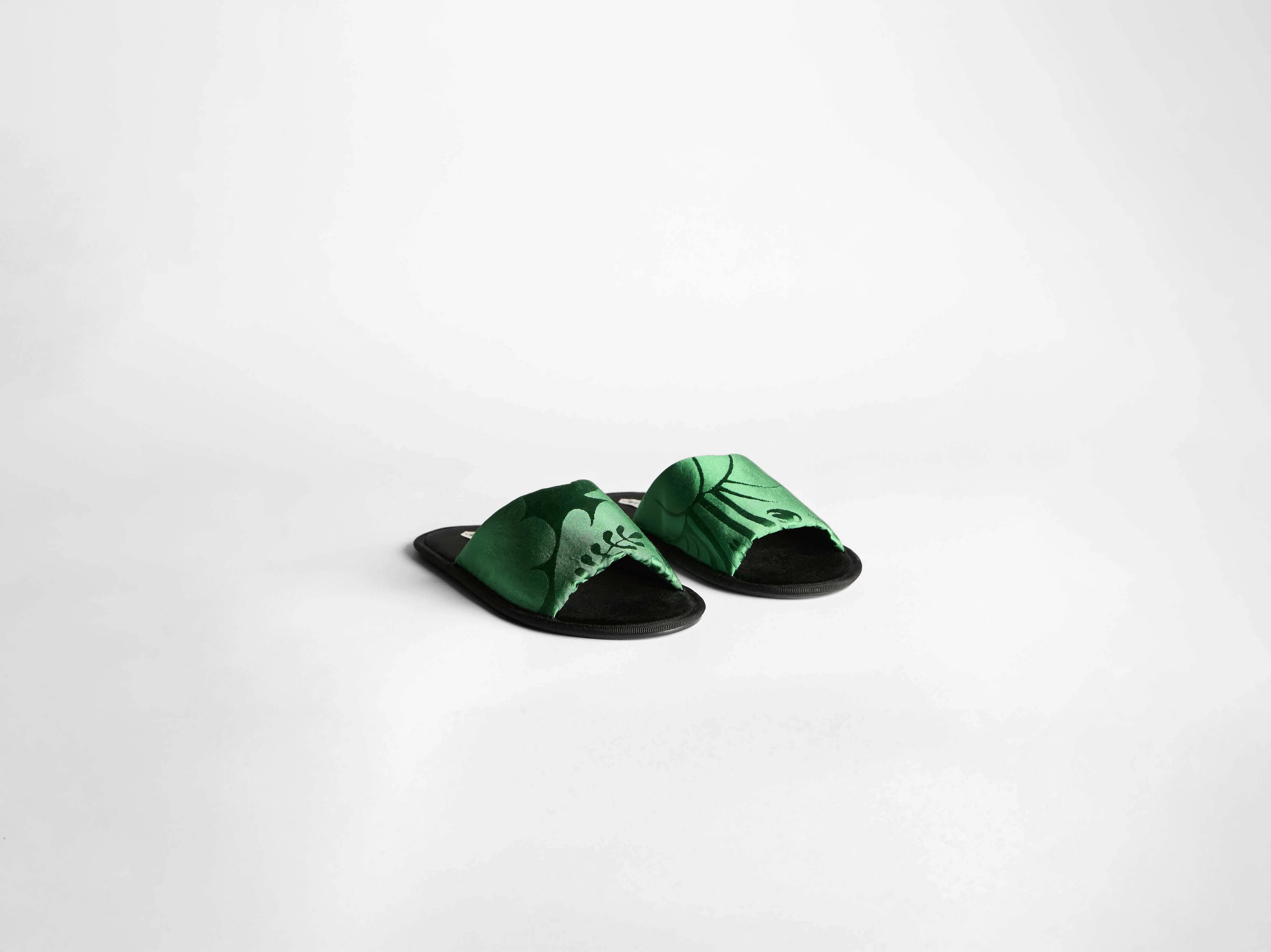 WOMENS OPEN TOE SLIDES IN EMERALD - Image 2