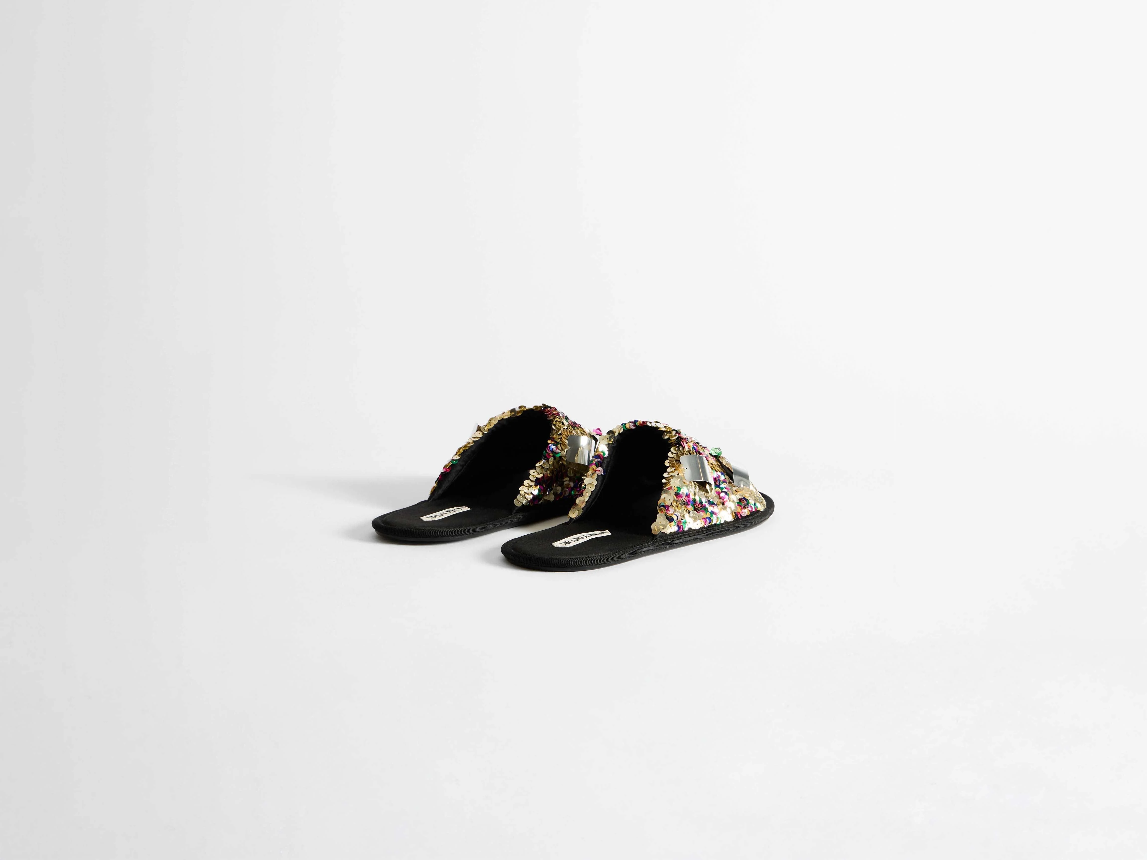 WOMENS OPEN TOE SLIDES IN PINK-MULTI - Image 4