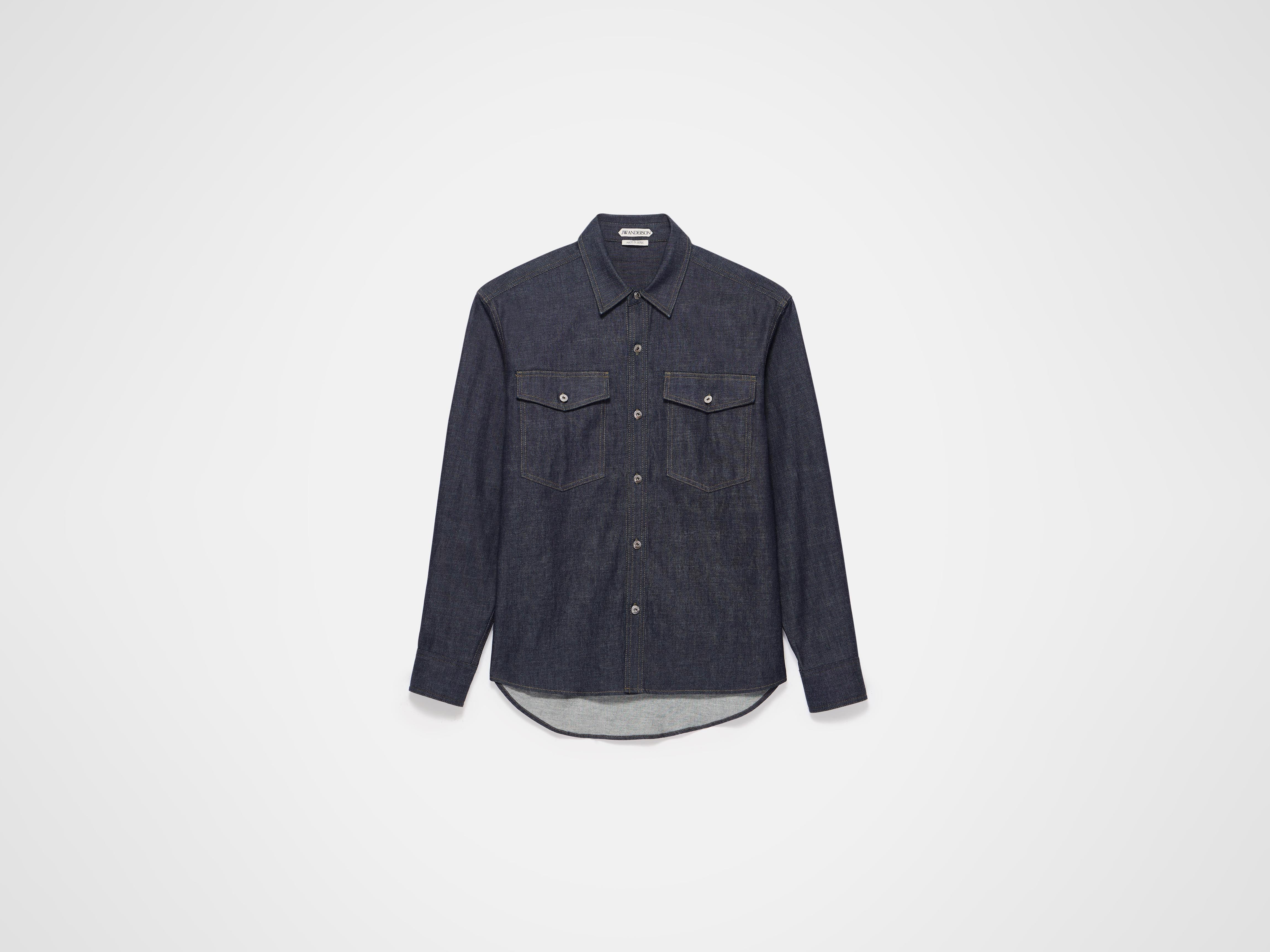 WOMENS OVERSIZED DENIM SHIRT IN INDIGO - Image 6
