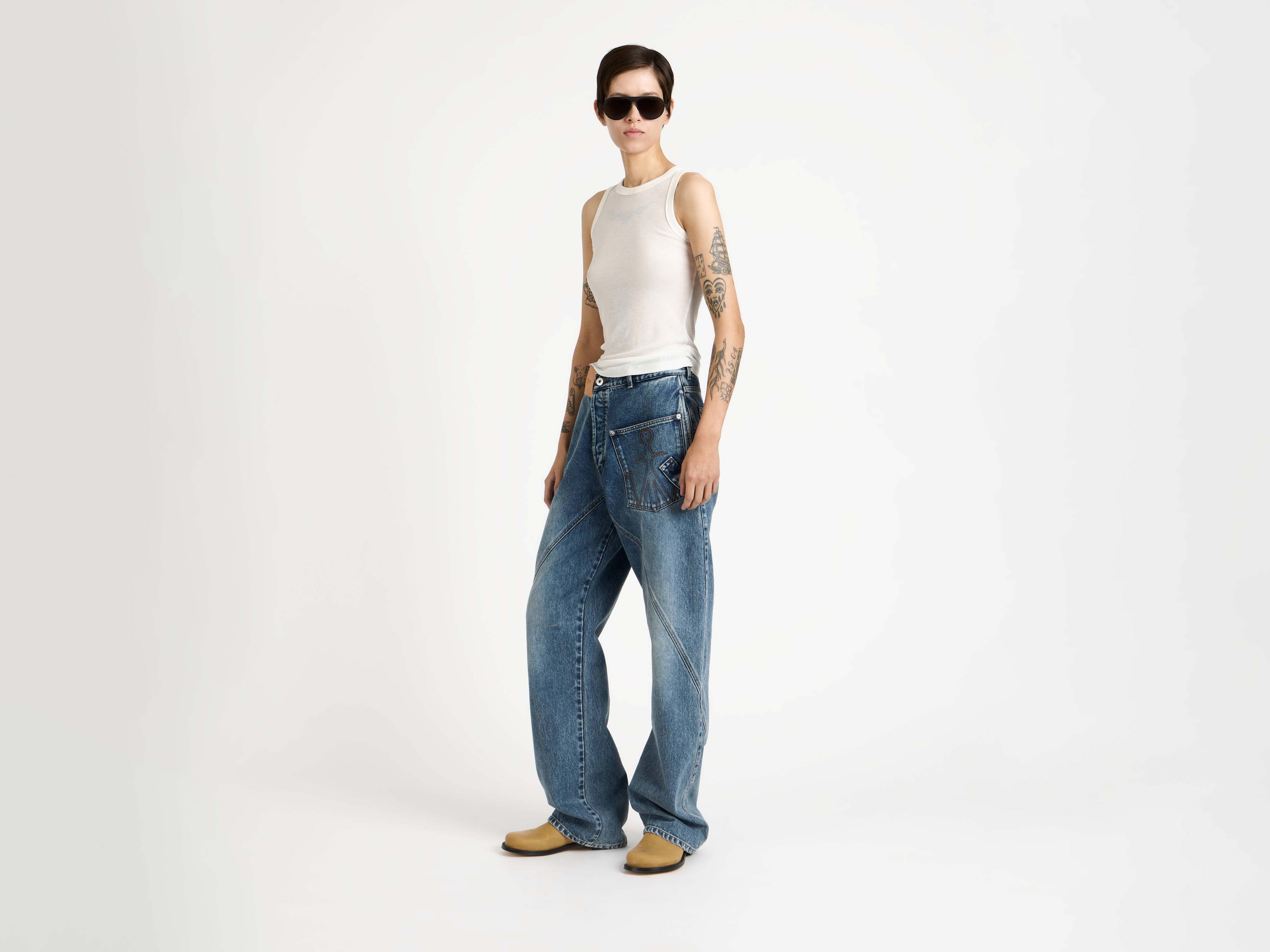 WOMENS SHEER CAMI VEST TOP IN OFF-WHITE - Image 4