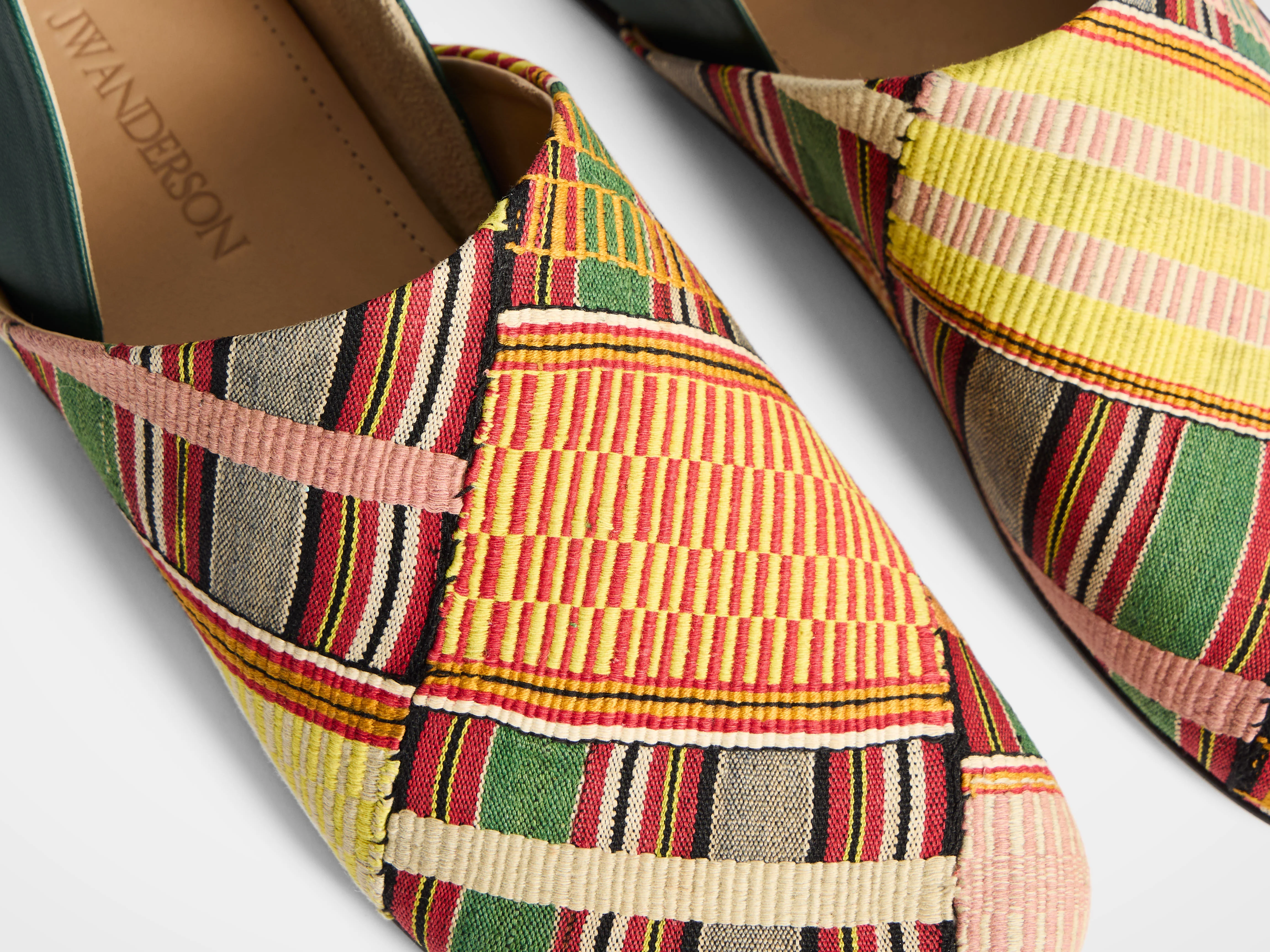 WOMENS SLIPPER MULES IN GREEN/MULTI - Image 3
