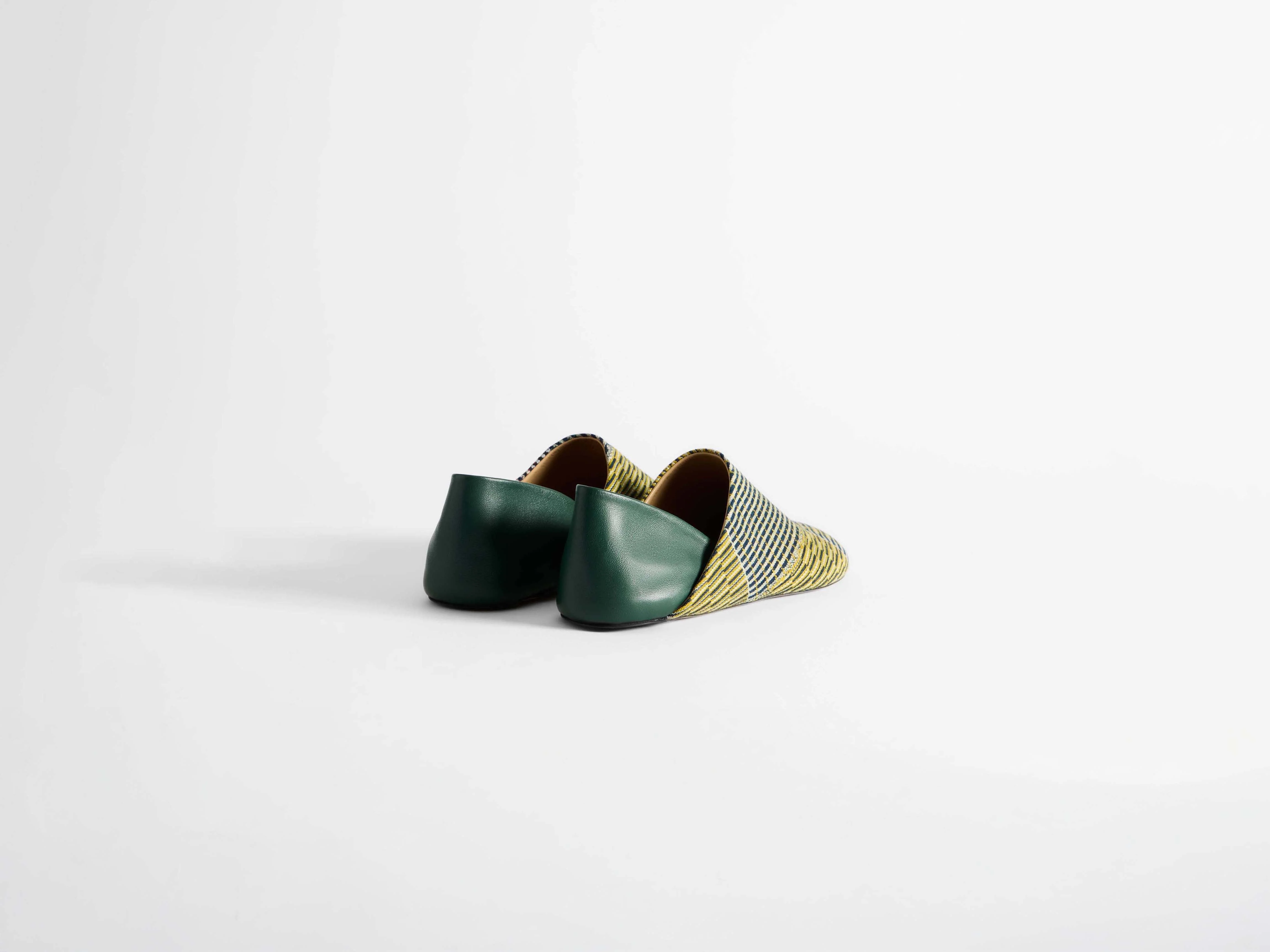 WOMENS SLIPPER MULES IN YELLOW-GREEN MULTI - Image 3