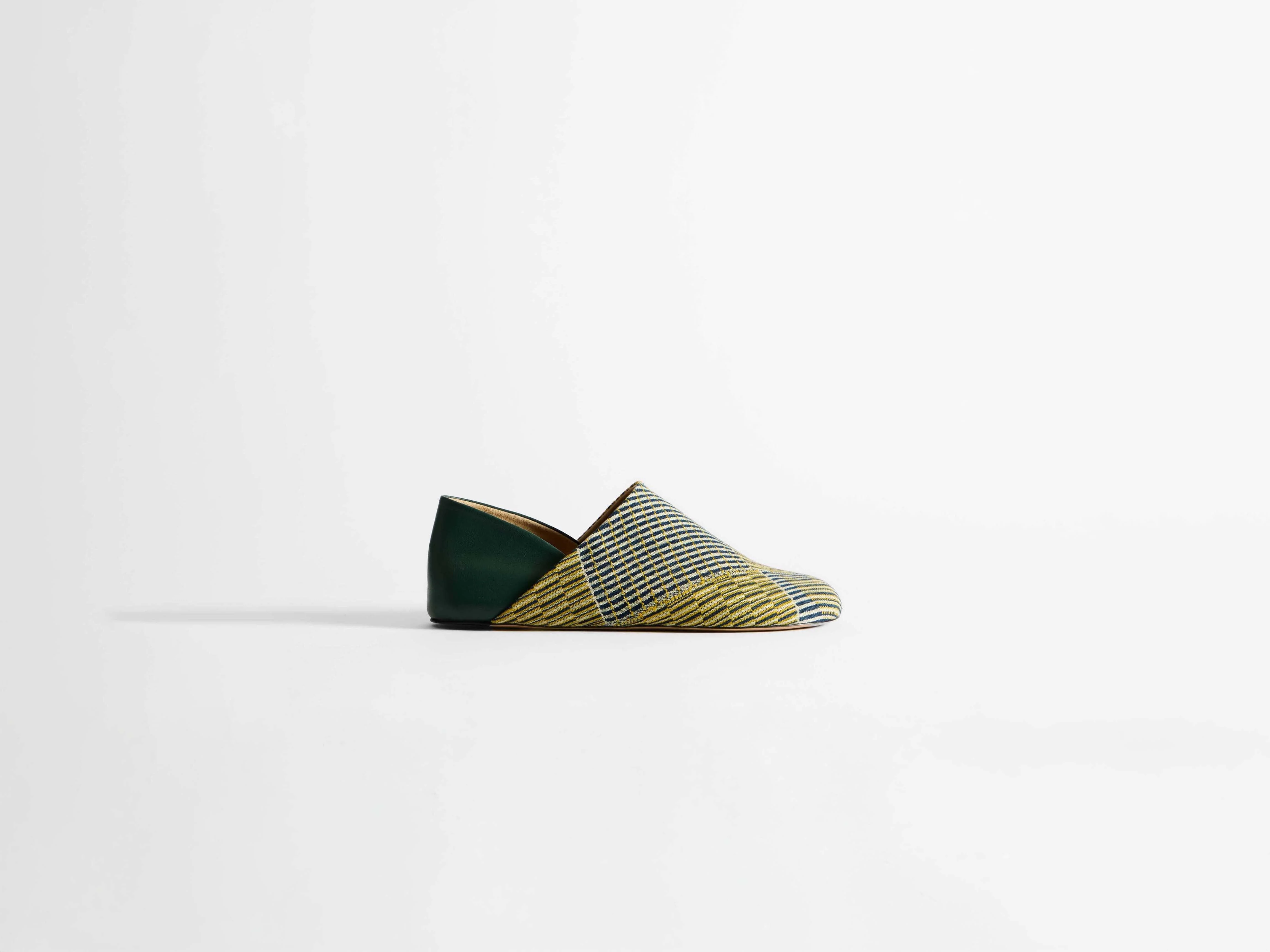 WOMENS SLIPPER MULES IN YELLOW-GREEN MULTI - Image 4