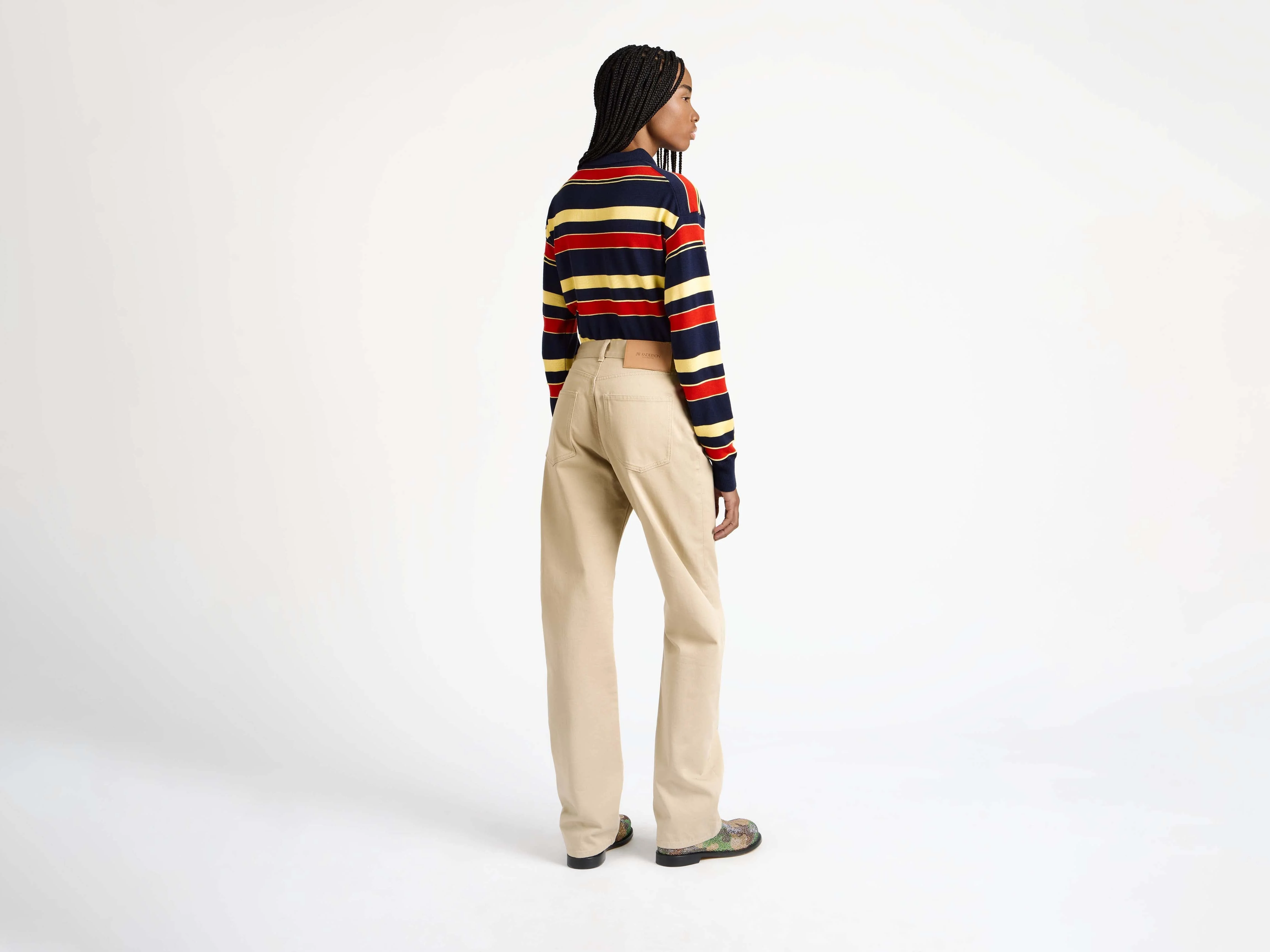 WOMENS STRAIGHT LEG JEANS IN BEIGE - Image 4