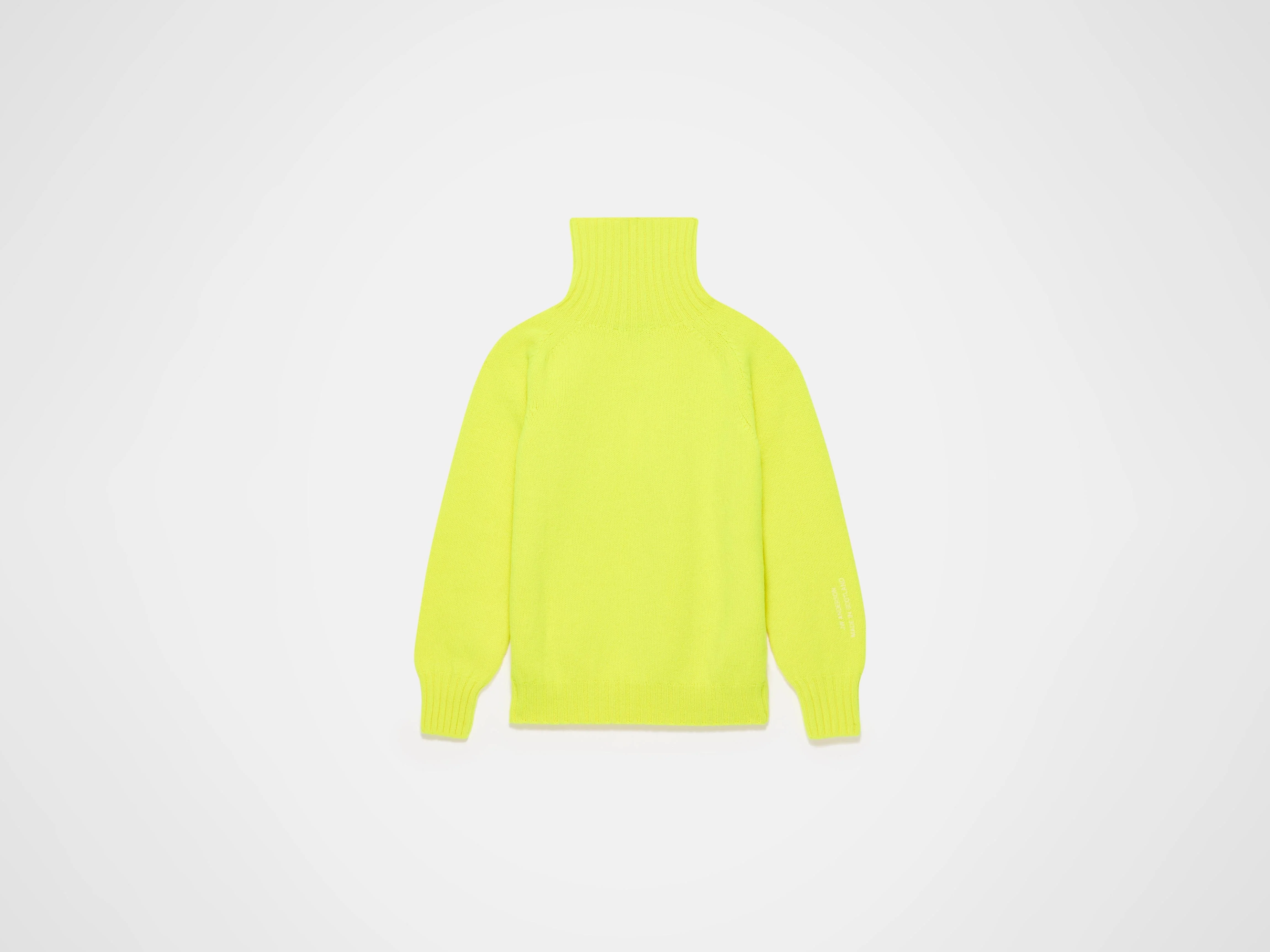 WOMENS TURTLENECK JUMPER IN NEON YELLOW - Image 7