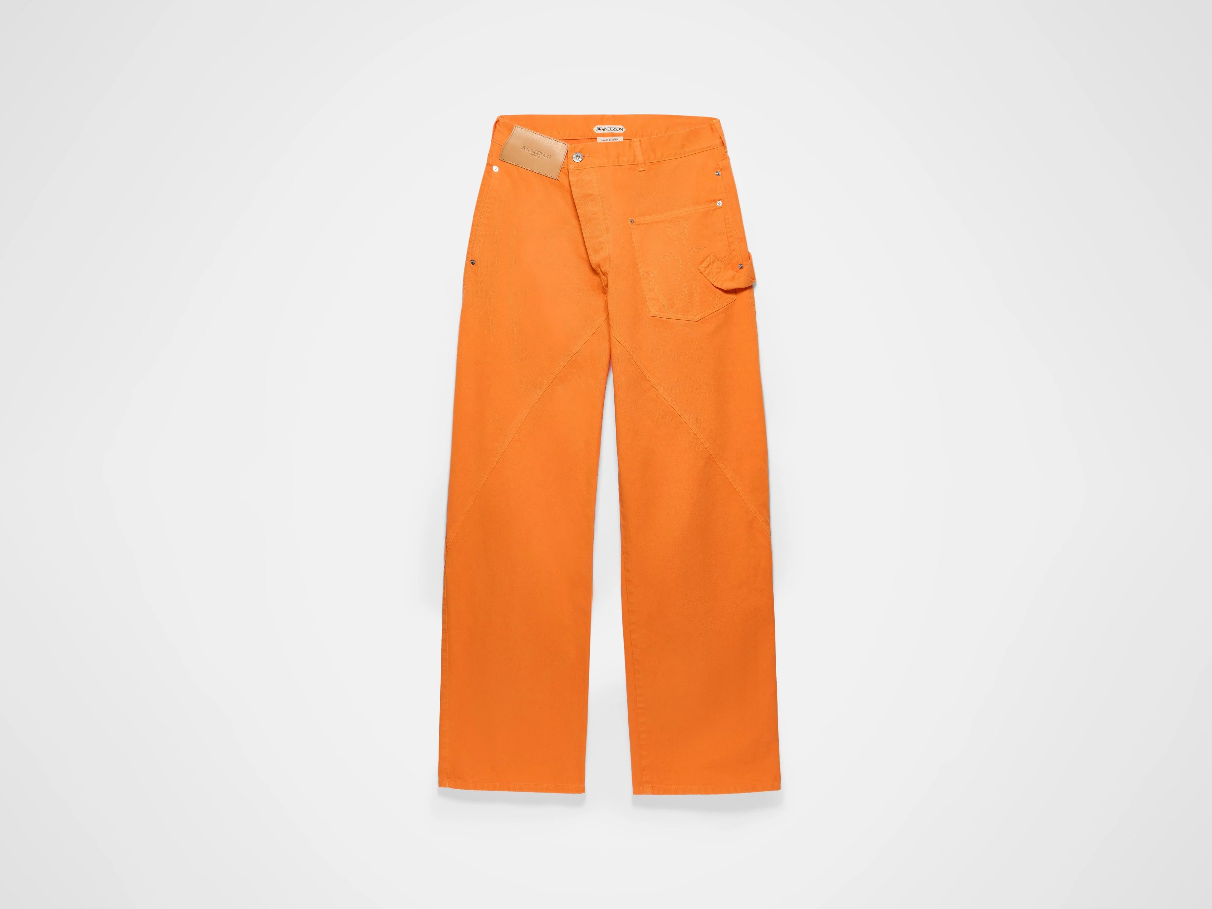 WOMENS TWISTED WORKWEAR JEANS IN BRIGHT ORANGE - Image 8
