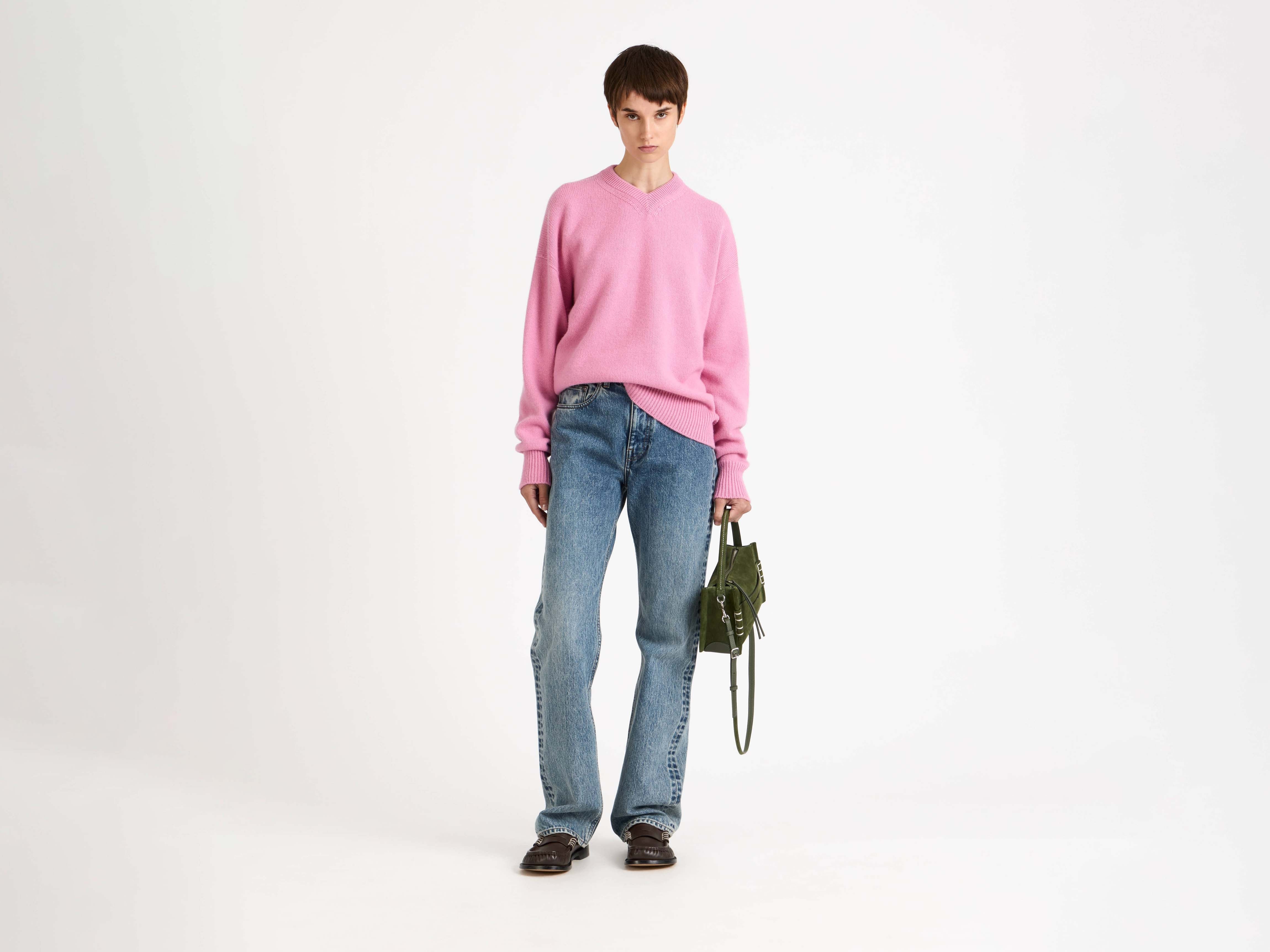 CL_V-NECK JUMPER - BUBBLEGUM_KW1553YN0472 - Image 2